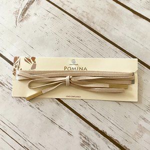 Pomina Women's Beige Wrap Choker Necklace Faux Suede Fashion Jewelry Accessories